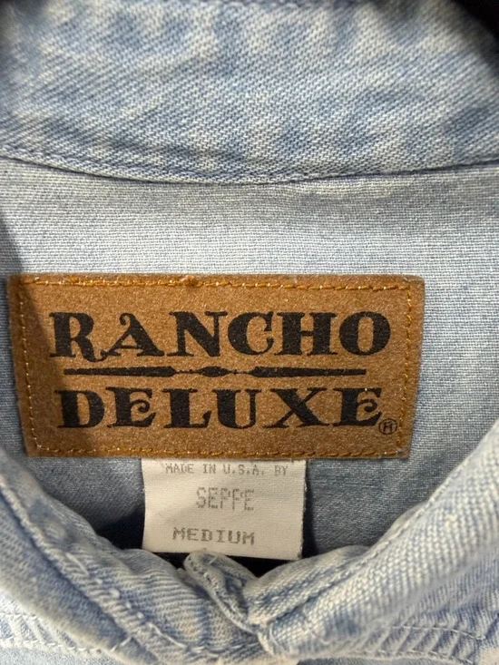Rancho Deluxe Light Wash Denim Western Shirt - Picture 2 of 7
